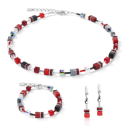 Collana GeoCUBE® rosso-ematite