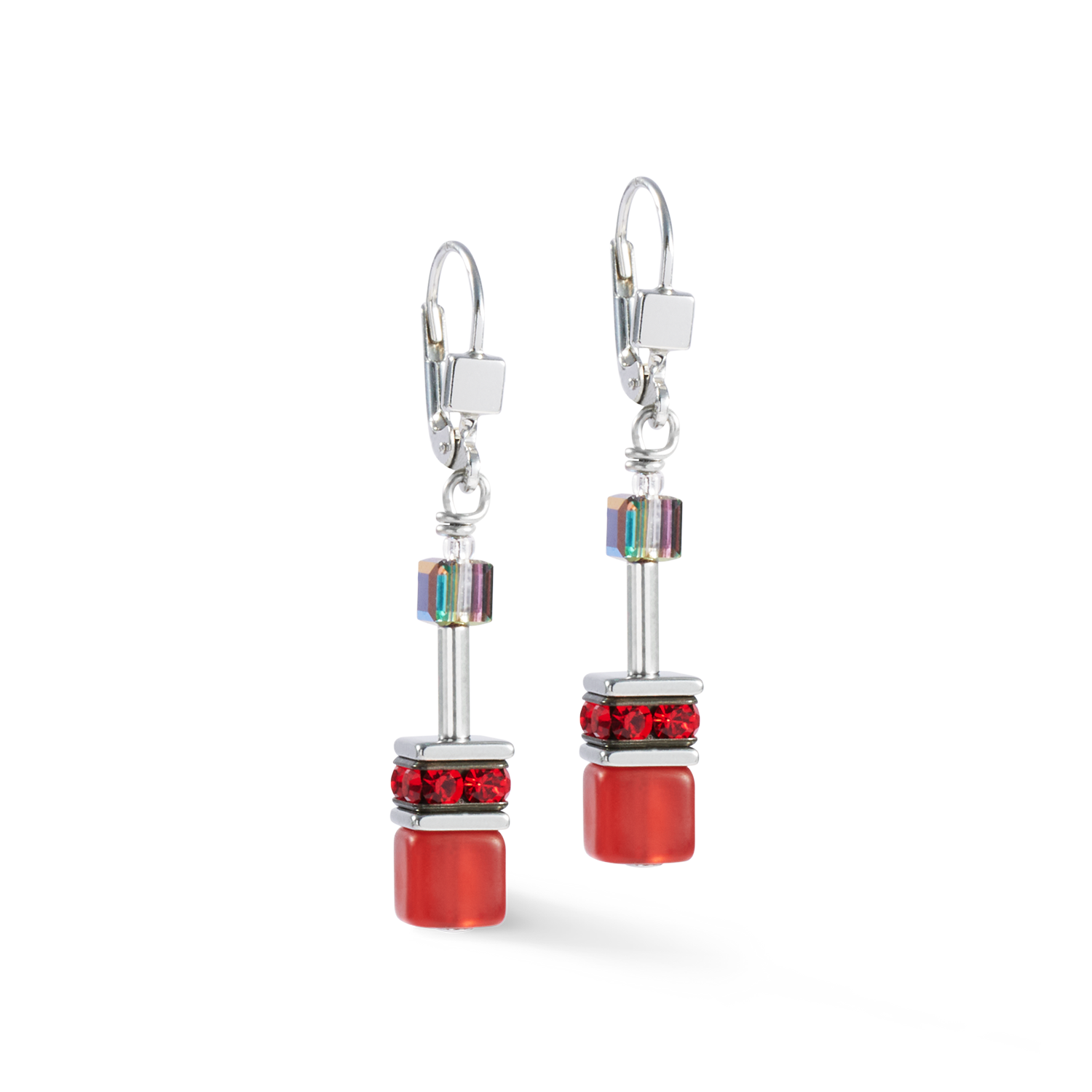 Orecchini GeoCUBE® rosso