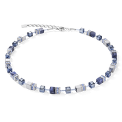 Collana GeoCUBE® sodalita ed ematite blu
