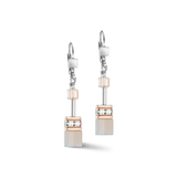 Orecchini GeoCUBE® Iconic Precious oro rosa-pesca