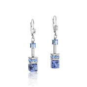 Orecchini GeoCUBE® sodalita ed ematite blu