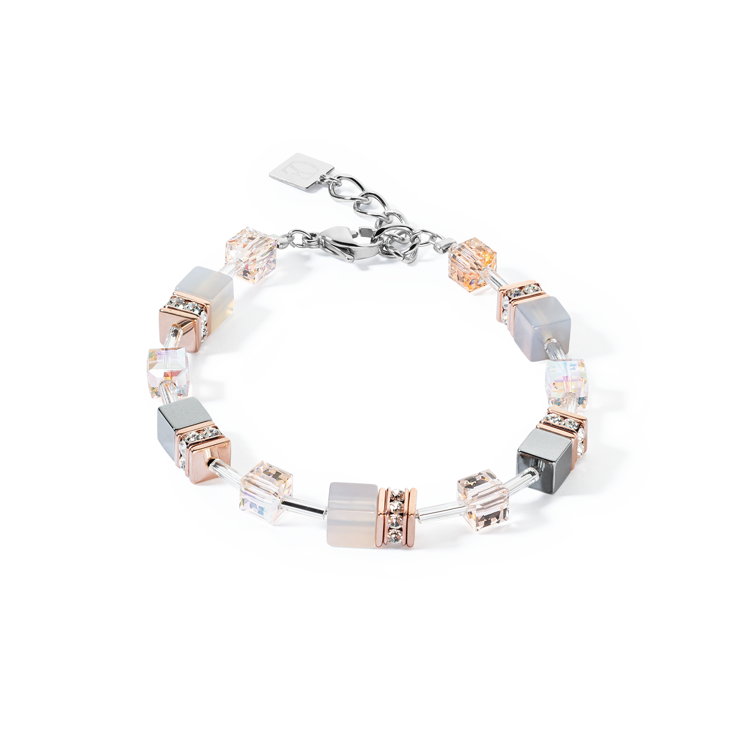 Bracciale GeoCUBE® Iconic Precious oro rosa-pesca