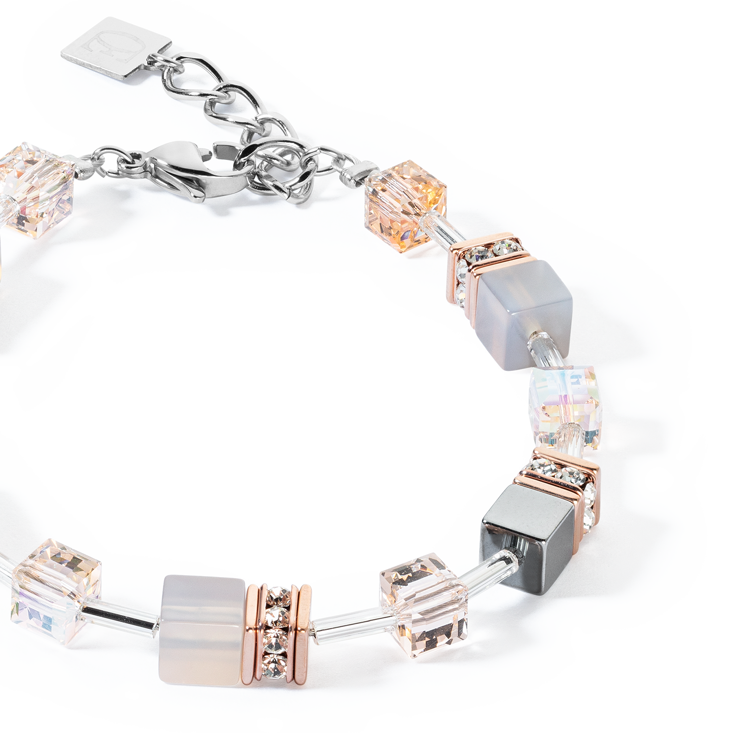 Bracciale GeoCUBE® Iconic Precious oro rosa-pesca