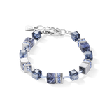 Braccialetto GeoCUBE® sodalita ed ematite blu