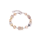 Bracciale GeoCUBE® Agata & Ematite grigio-oro