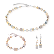 Bracciale GeoCUBE® Agata & Ematite grigio-oro