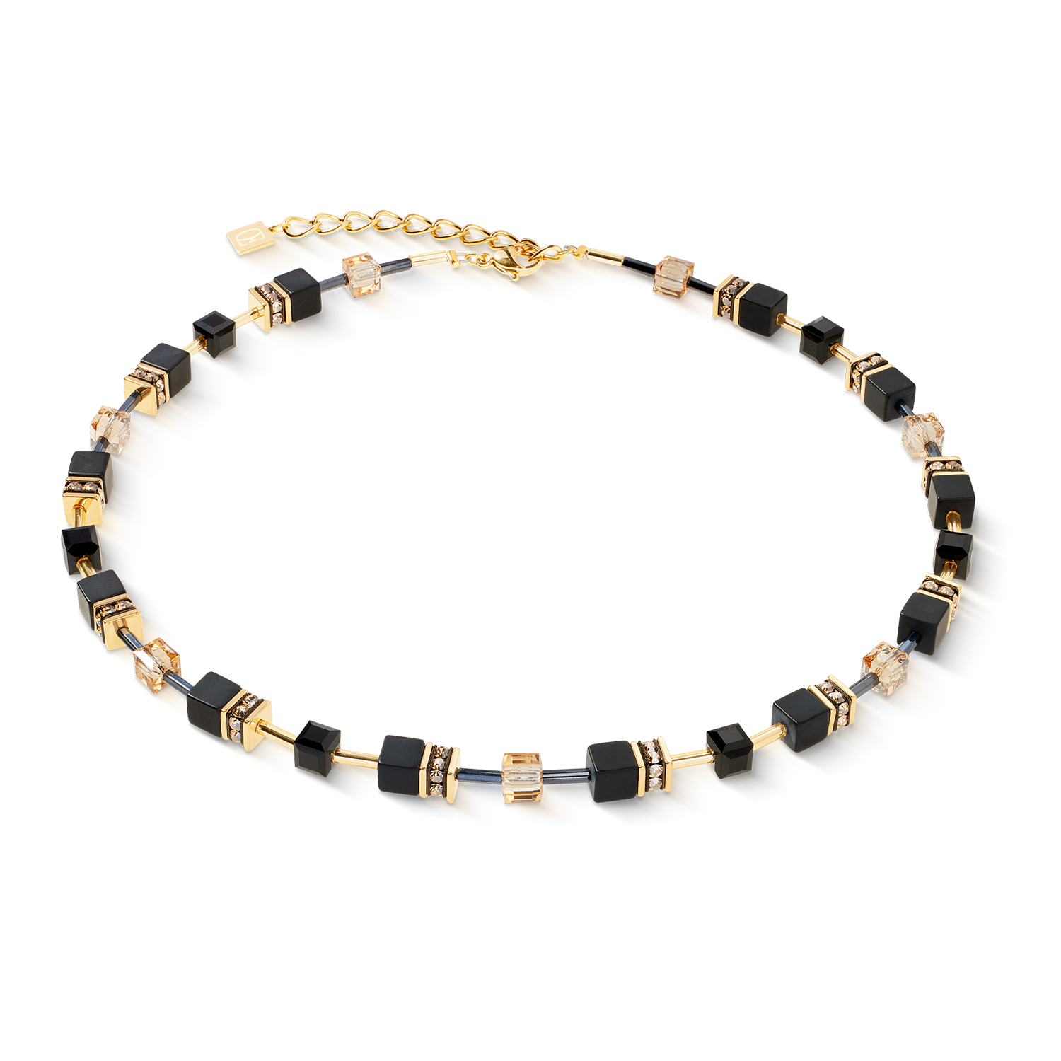 Collana GeoCUBE® onice nero-oro