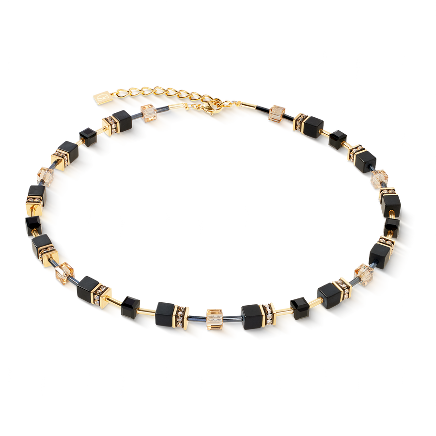 Collana GeoCUBE® onice nero-oro