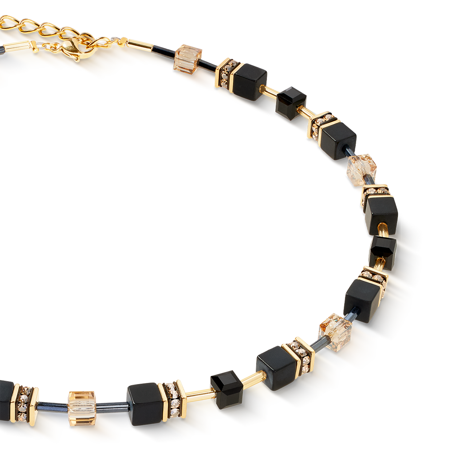 Collana GeoCUBE® onice nero-oro