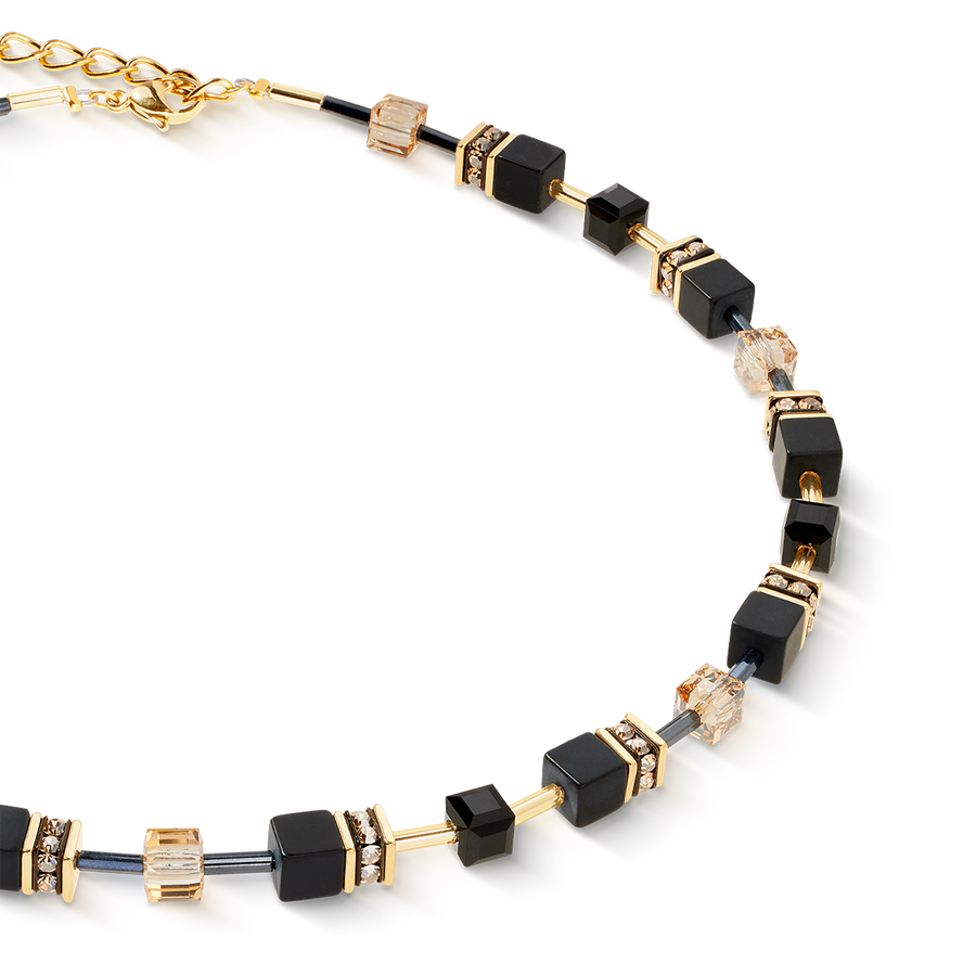 Collana GeoCUBE® onice nero-oro