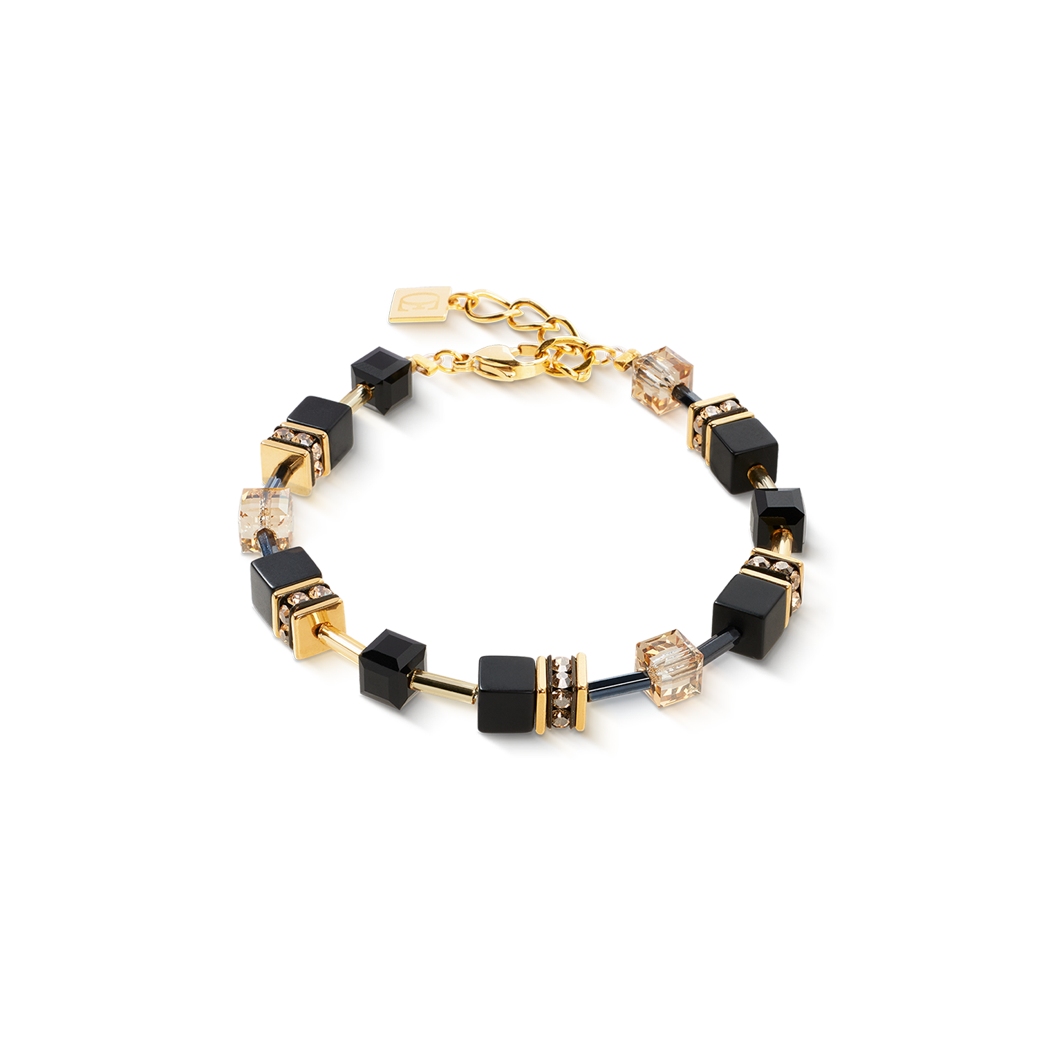 Bracciale GeoCUBE® onice nero-oro