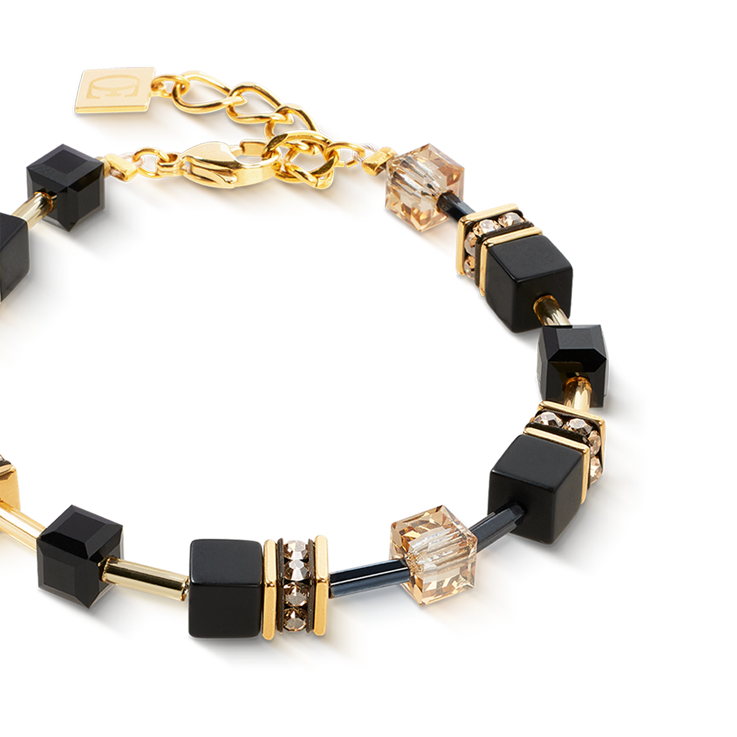 Bracciale GeoCUBE® onice nero-oro