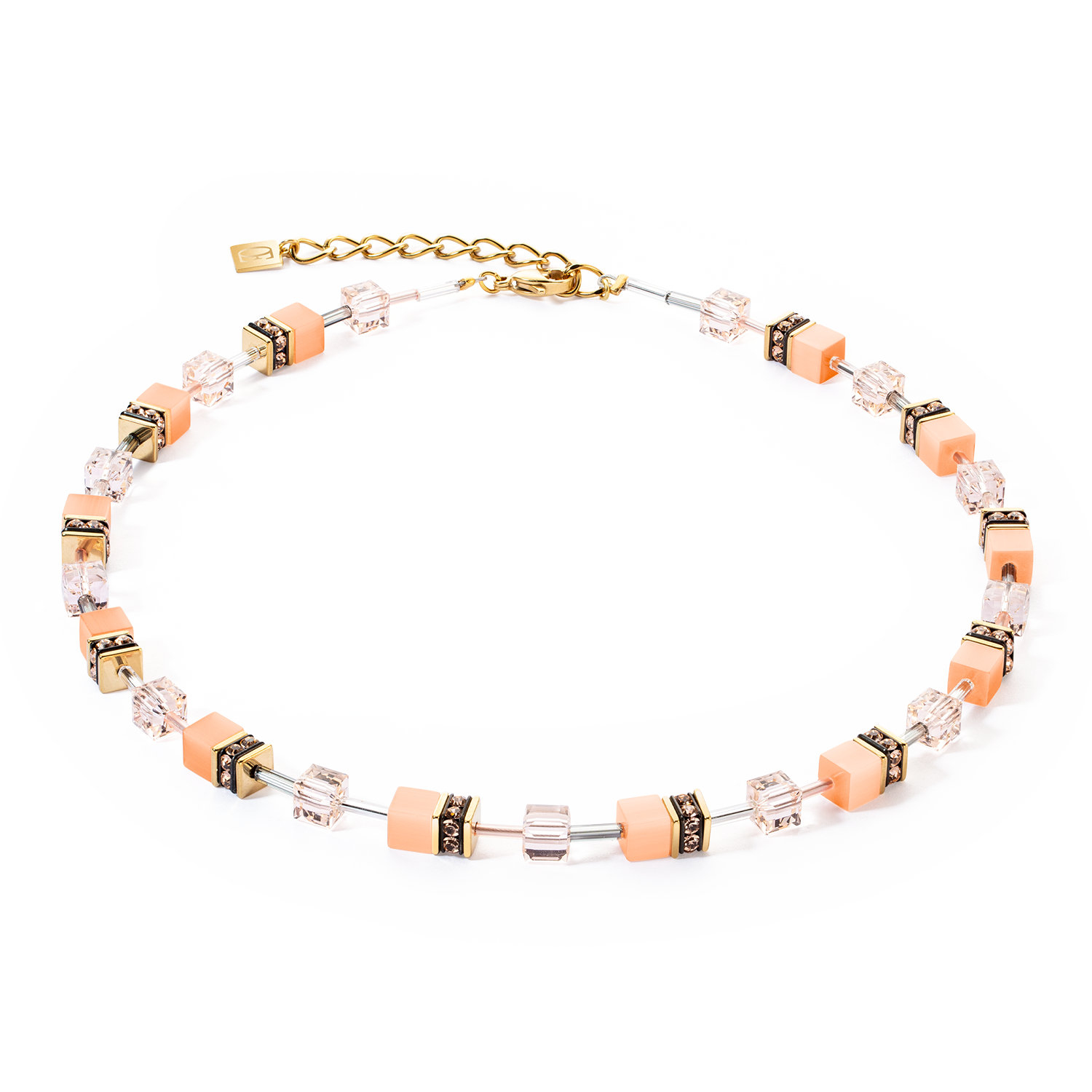 Collana GeoCUBE® Iconic Mono Oro Apricot Crush