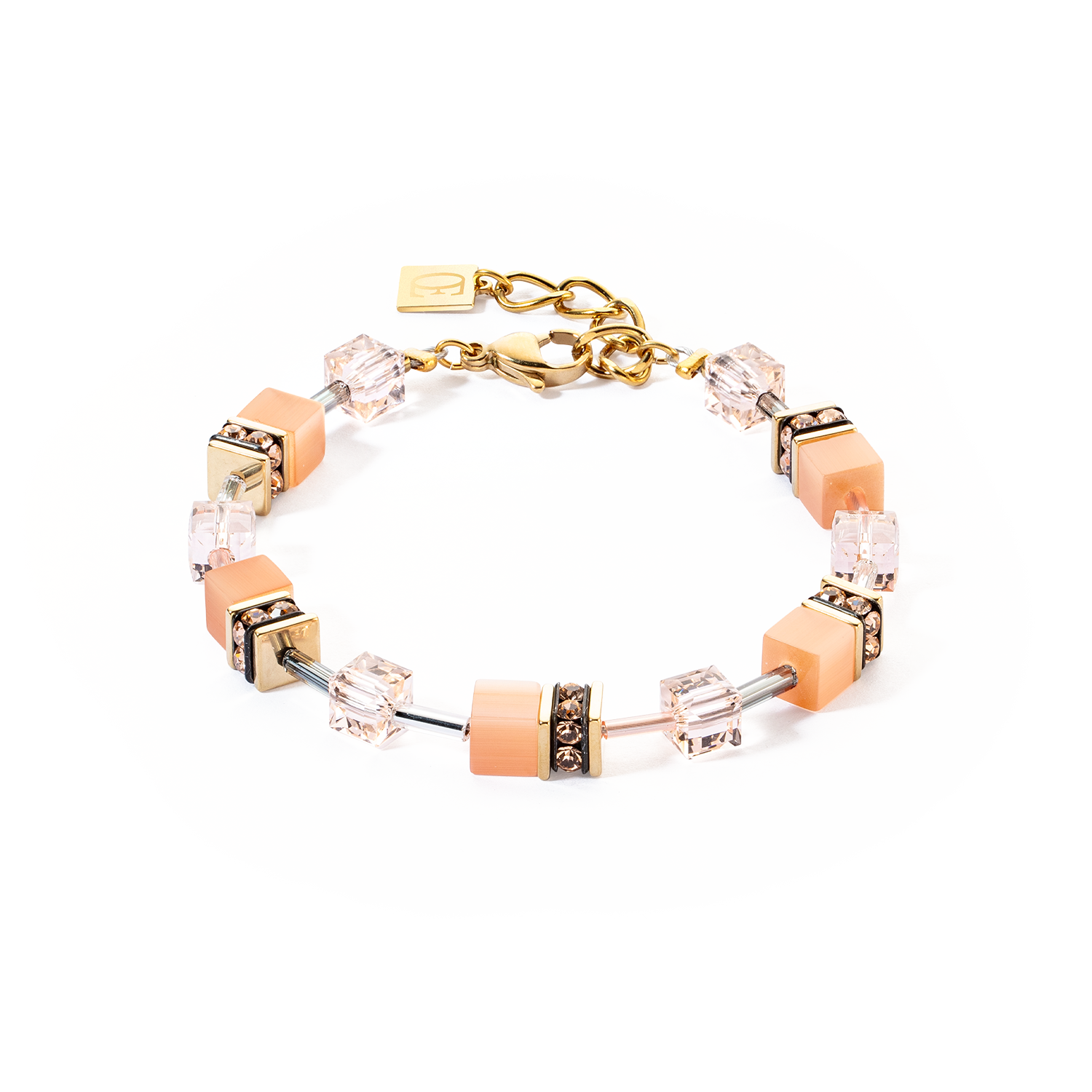 Bracciale GeoCUBE® Iconic Mono Oro Apricot Crush