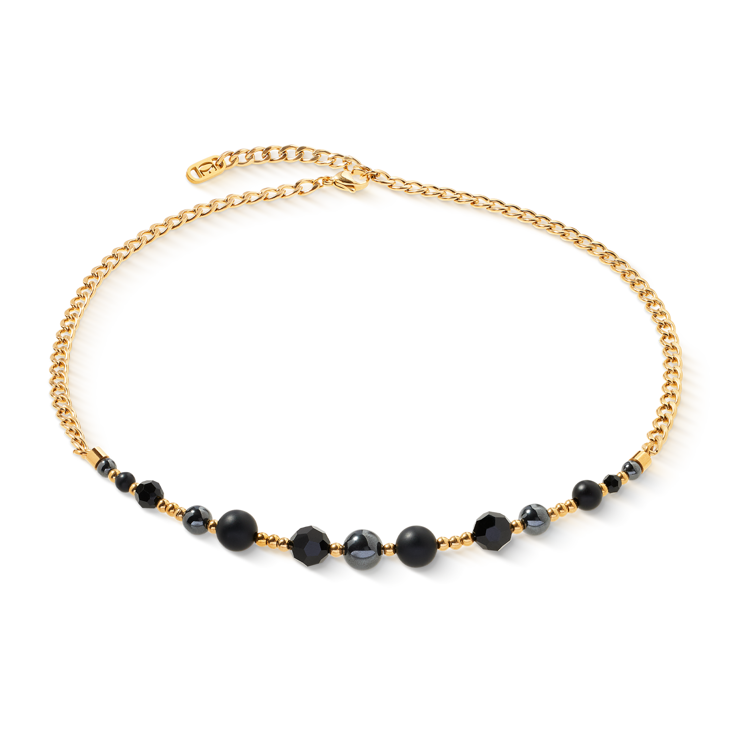 Collana Pure Spheres oro-nero