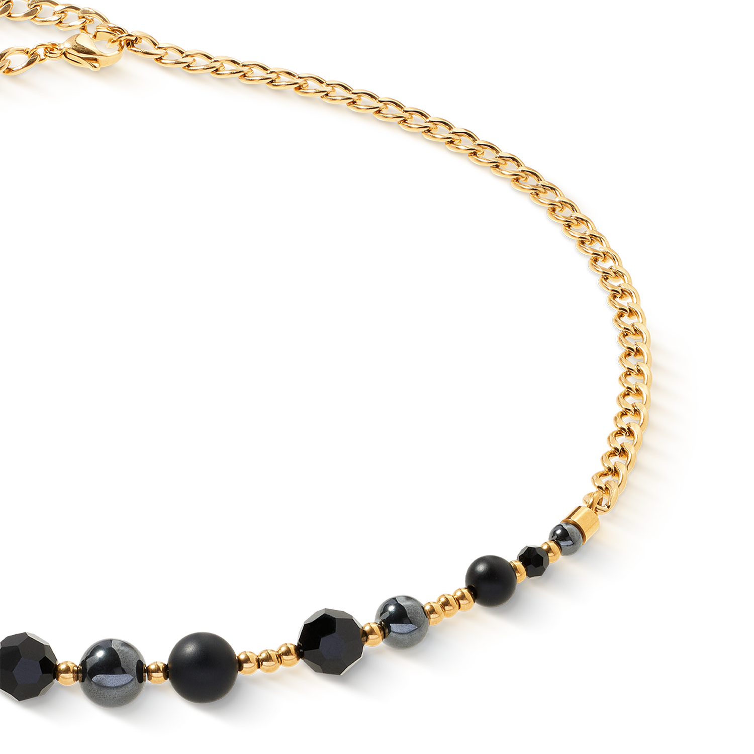 Collana Pure Spheres oro-nero