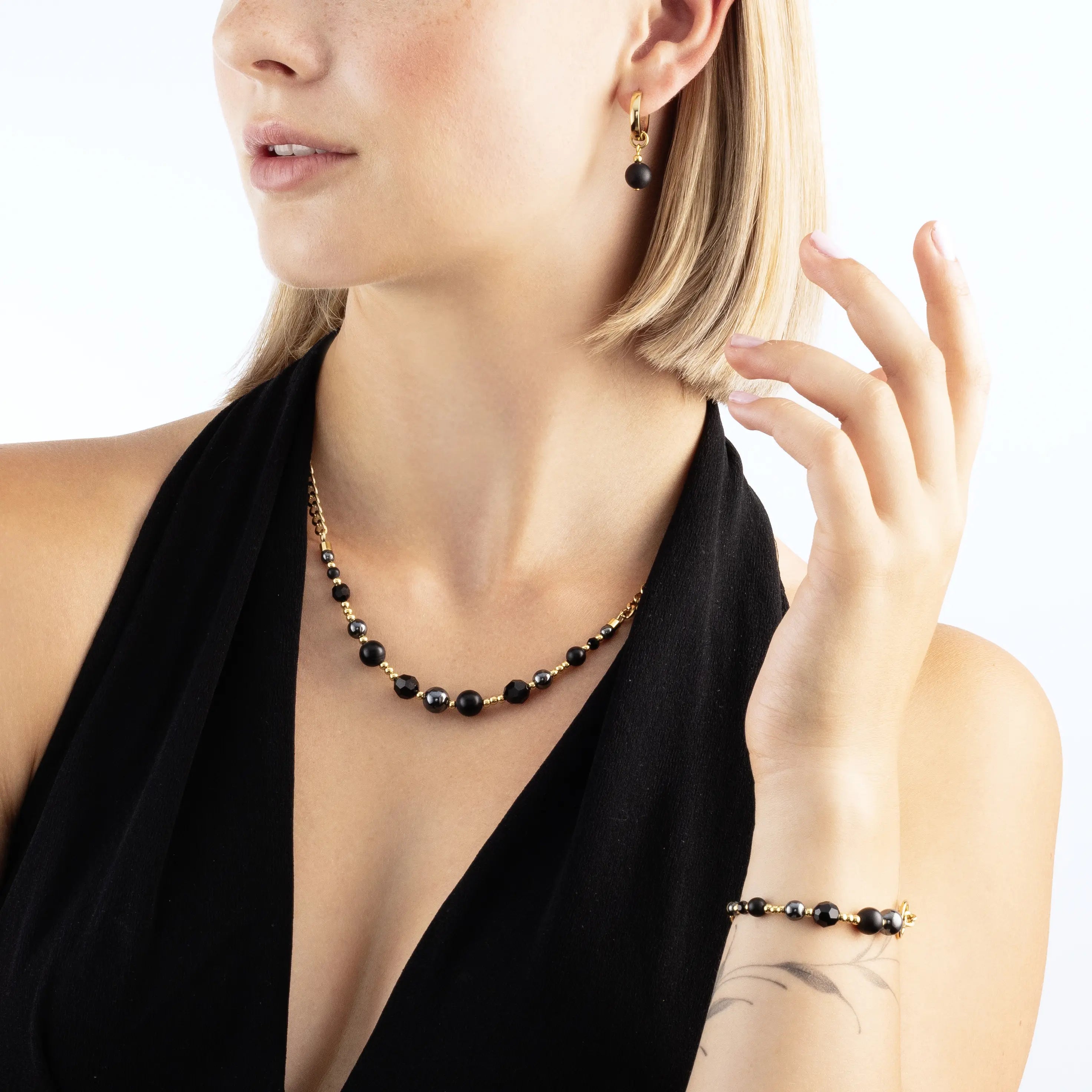 Bracciale Pure Spheres oro-nero