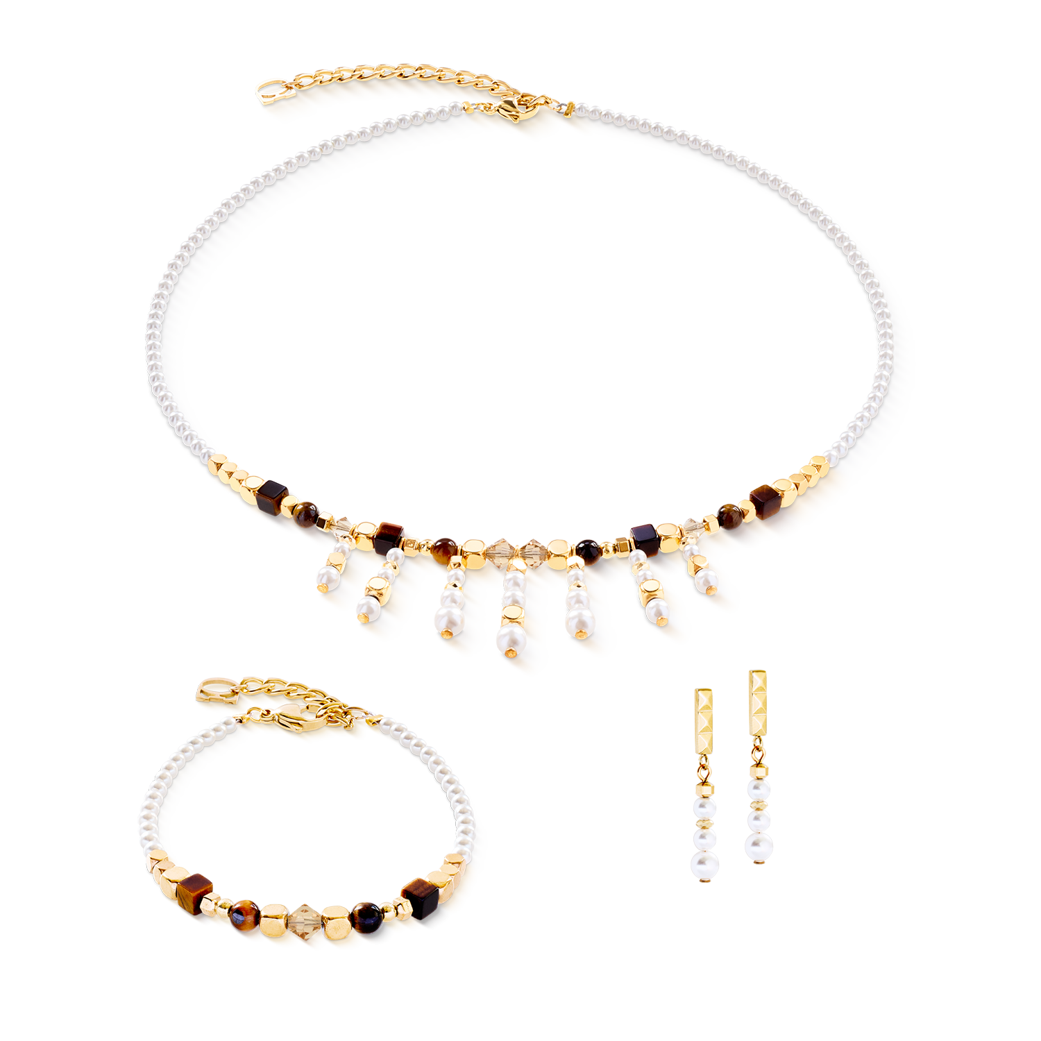 Collana Princess Sunray oro-marrone