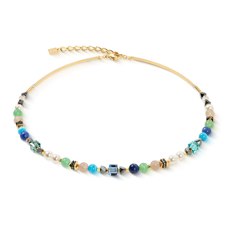 Collana Precious Shape Mix verde-turchese