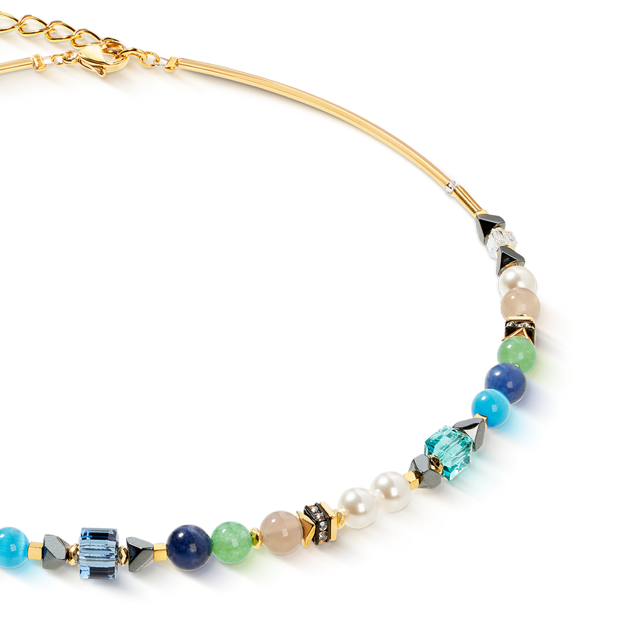 Collana Precious Shape Mix verde-turchese