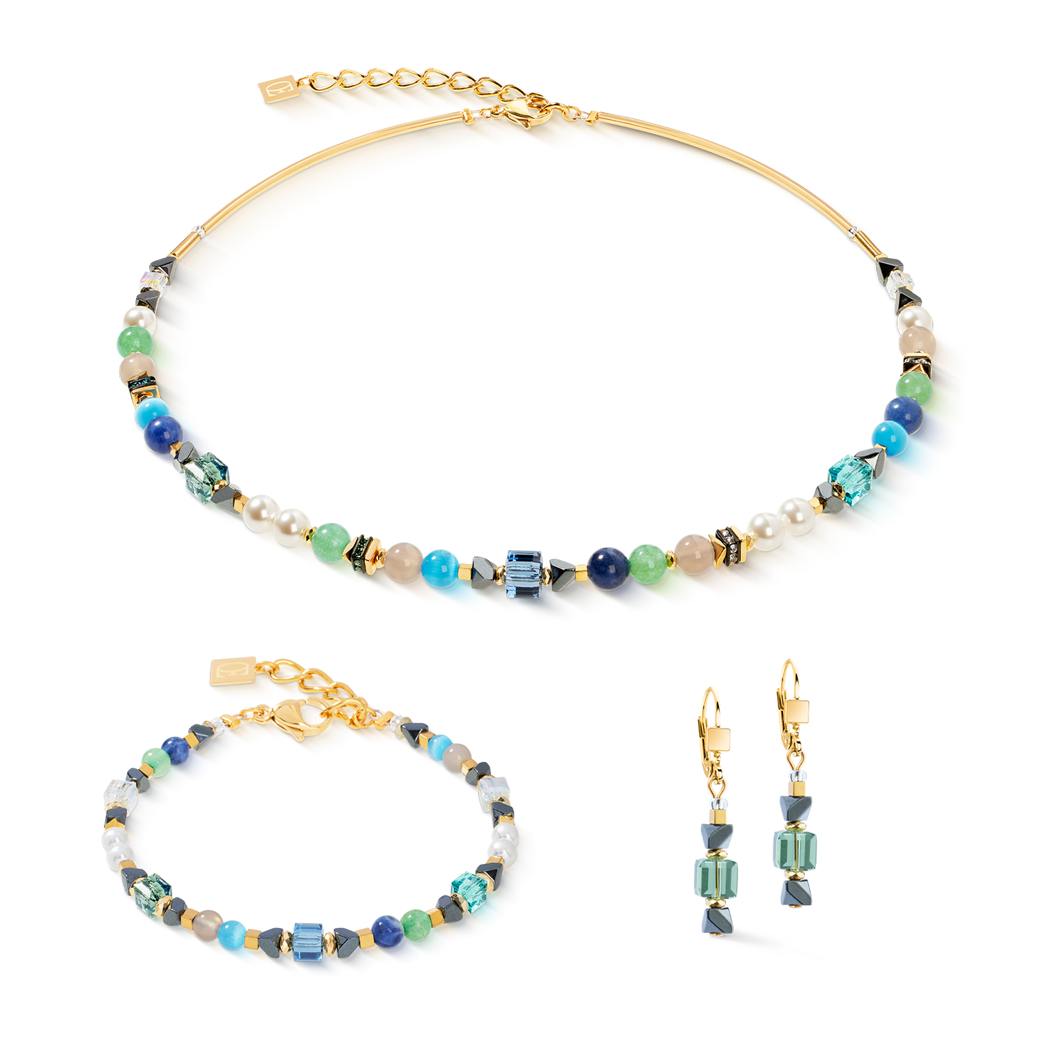 Bracciale Precious Shape Mix verde-turchese