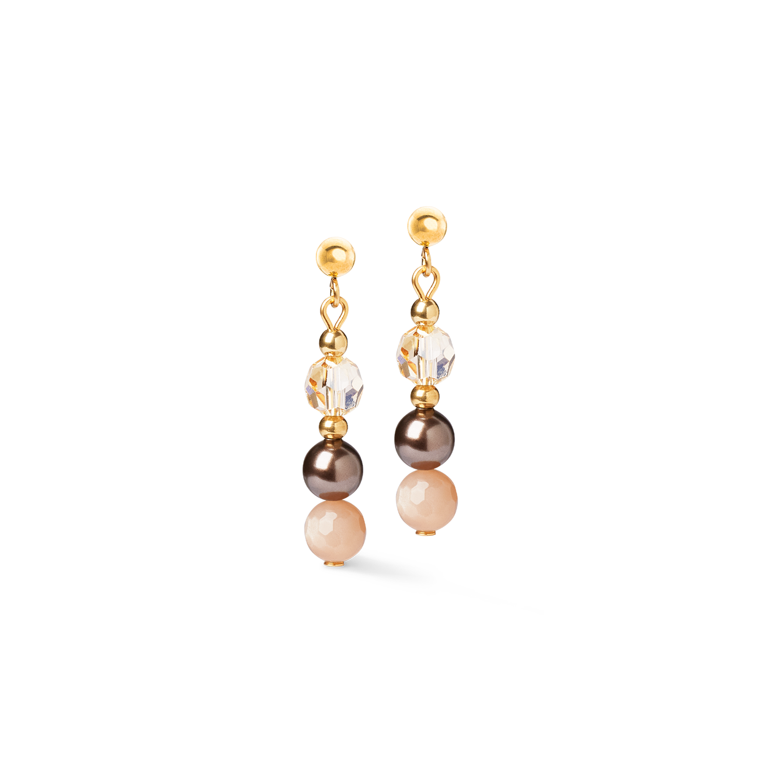 Orecchini Precious Elysia oro-marrone