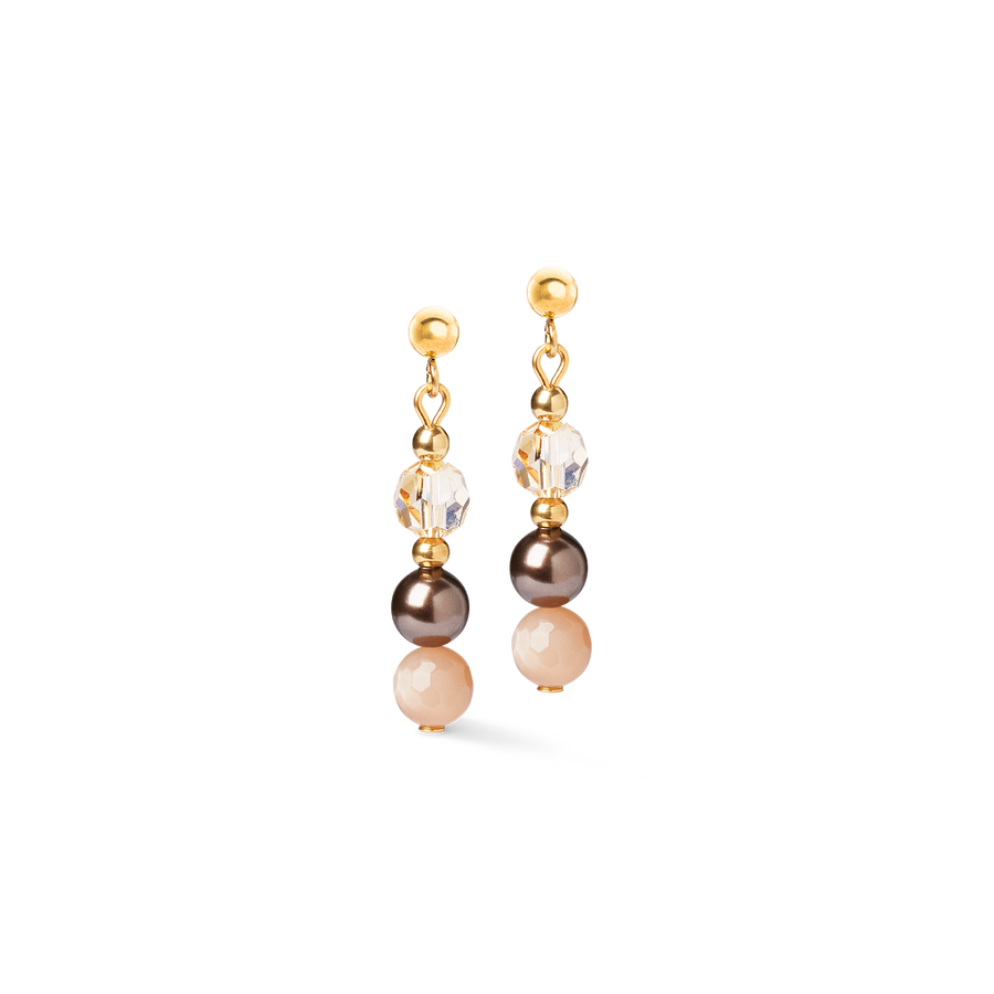 Orecchini Precious Elysia oro-marrone