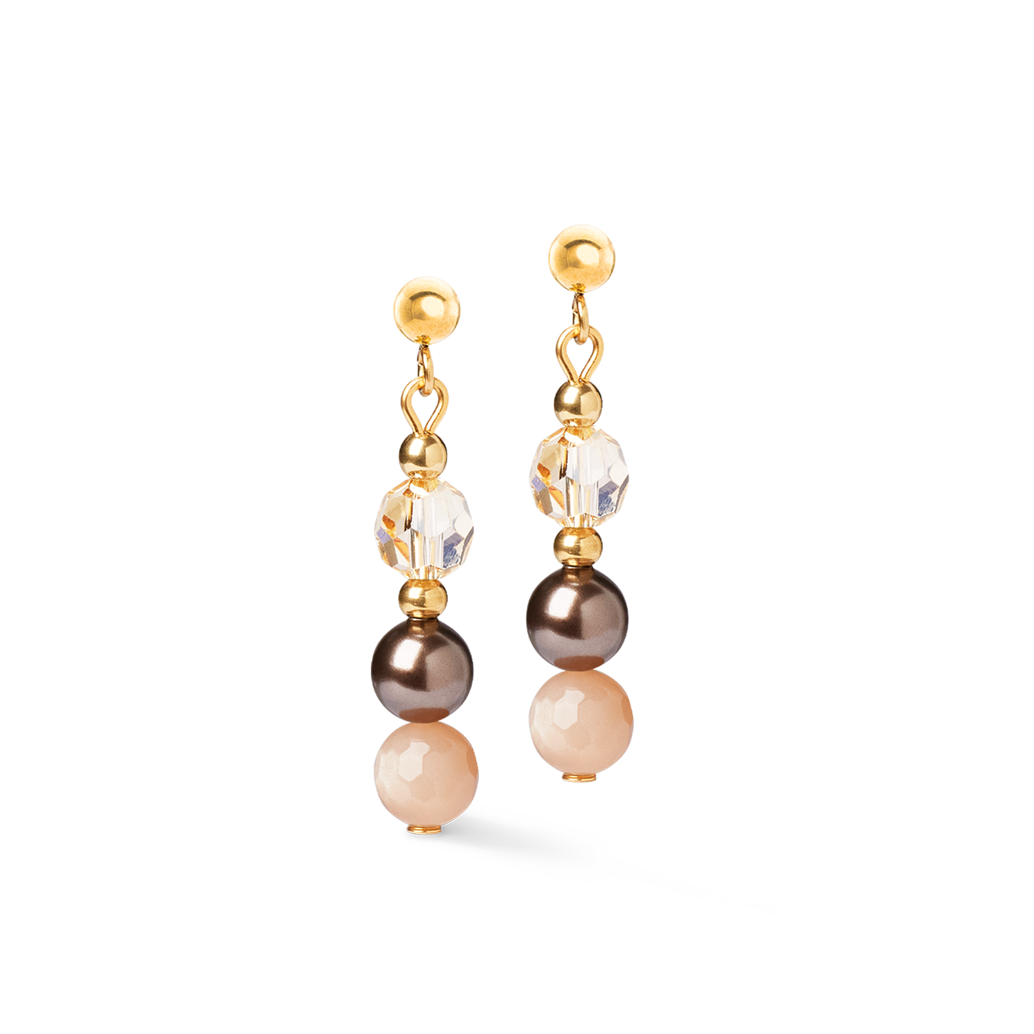 Orecchini Precious Elysia oro-marrone