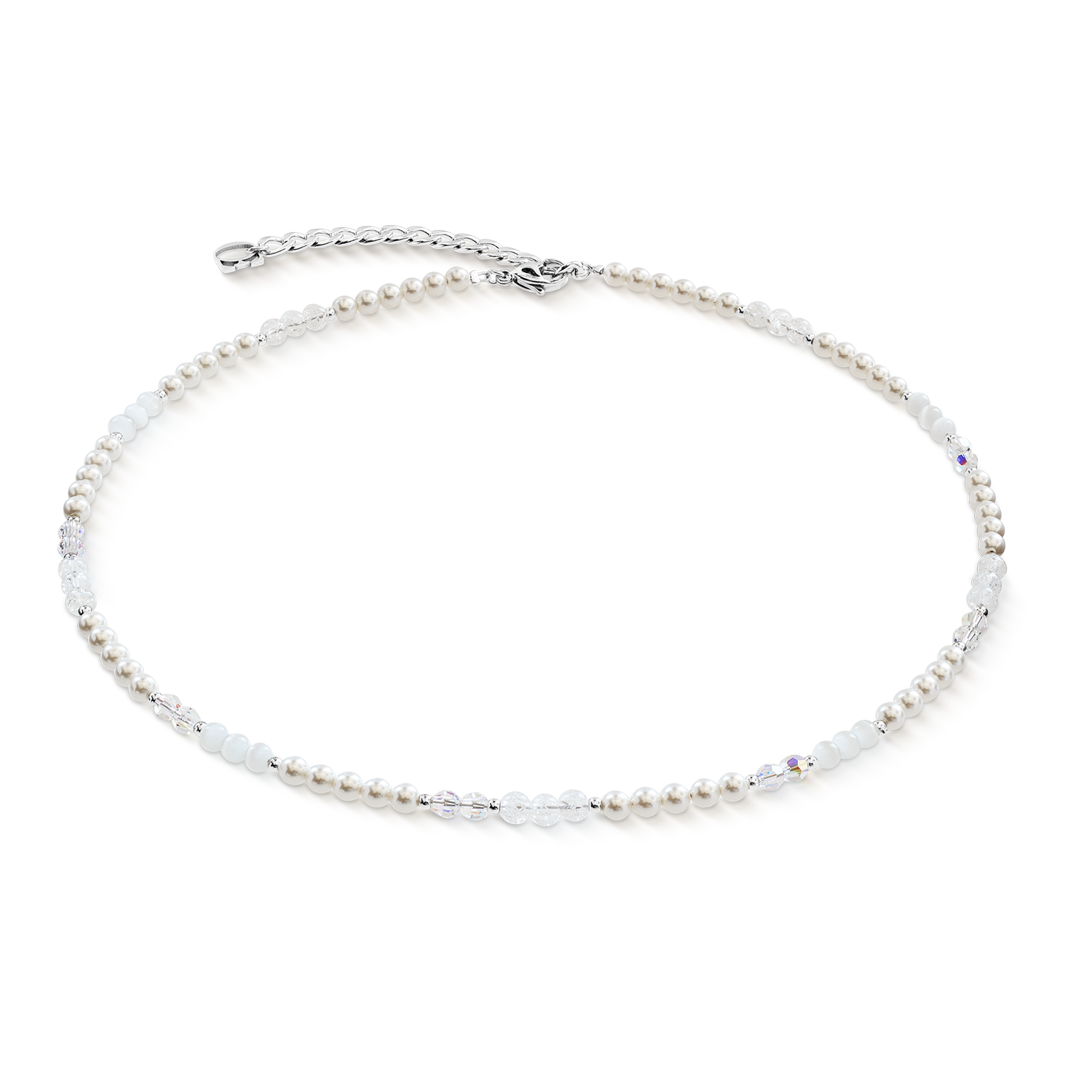 Collana Princess Rhythm argento-bianco
