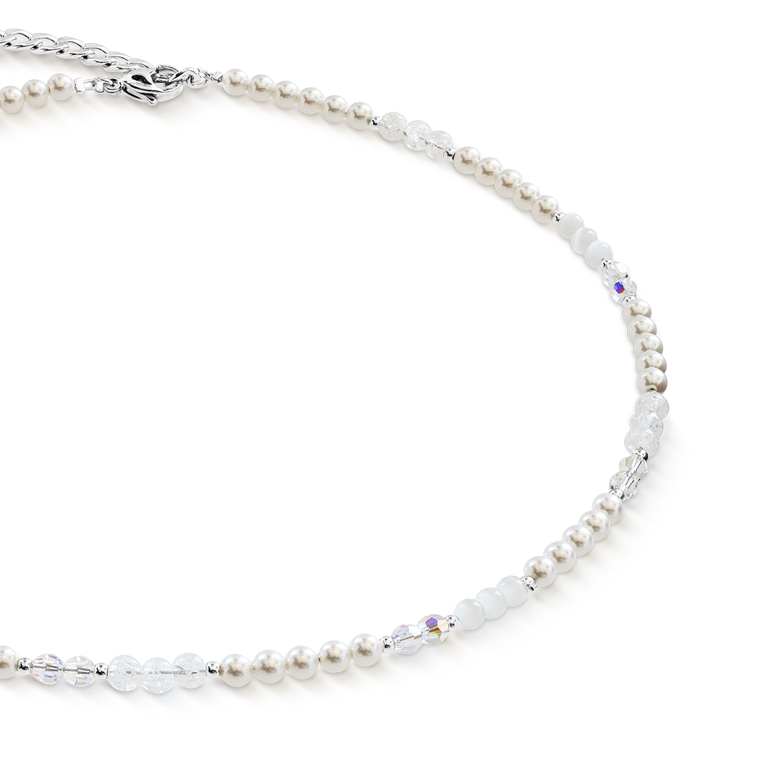Collana Princess Rhythm argento-bianco