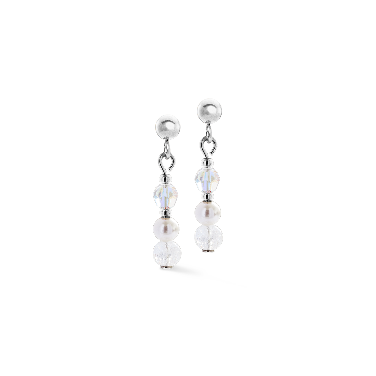Orecchini Princess Rhythm argento-bianco