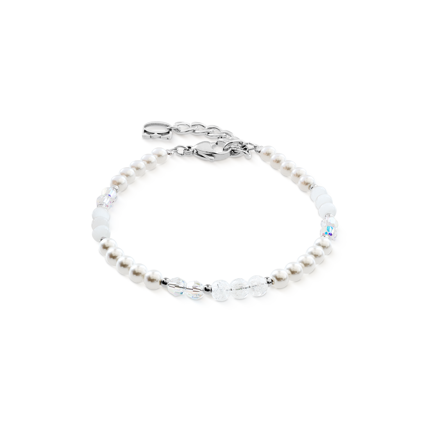 Bracciale Princess Rhythm argento-bianco