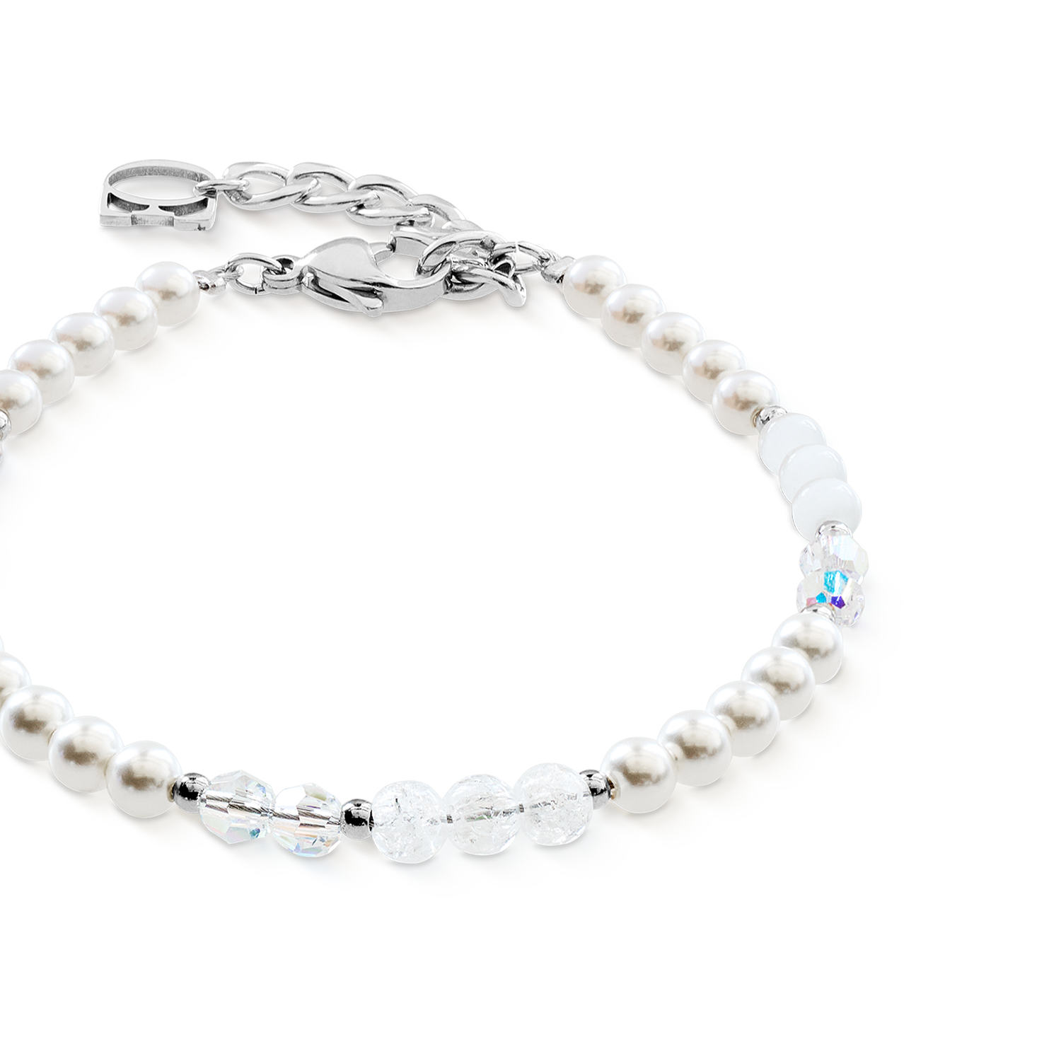 Bracciale Princess Rhythm argento-bianco