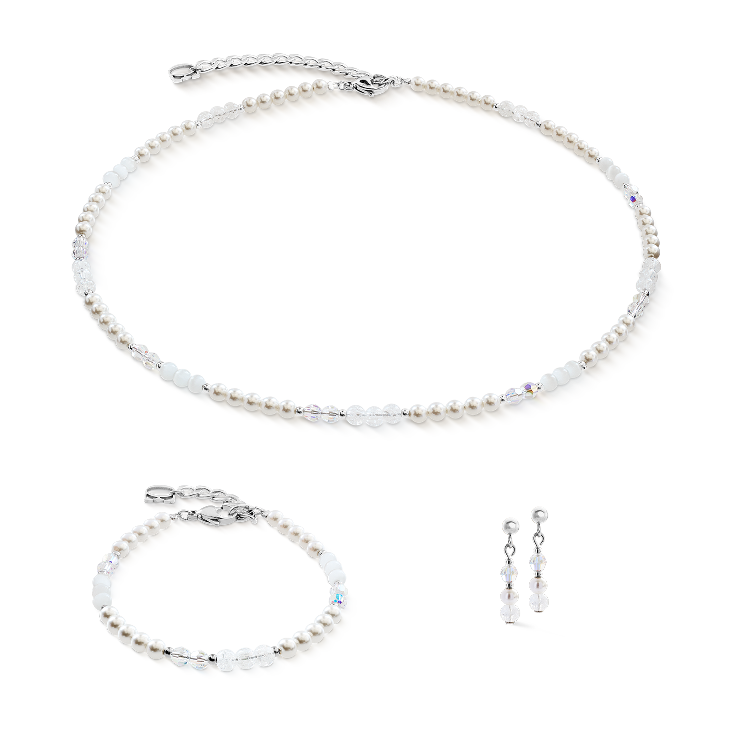 Bracciale Princess Rhythm argento-bianco
