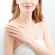 Bracciale Princess Rhythm argento-bianco