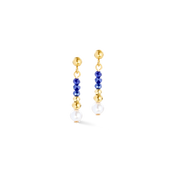 Orecchini Pearl Line oro-blu
