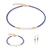 Orecchini Pearl Line oro-blu