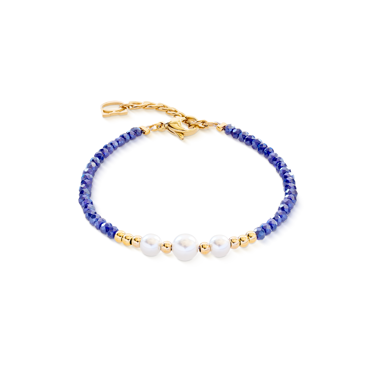 Bracciale Pearl Line oro-blu