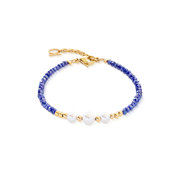 Bracciale Pearl Line oro-blu