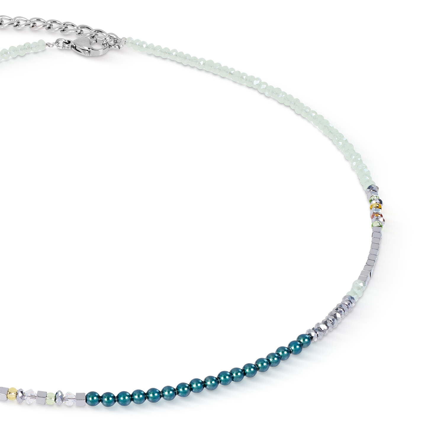 Collana Fusion Offset Graphic verde-petrolio