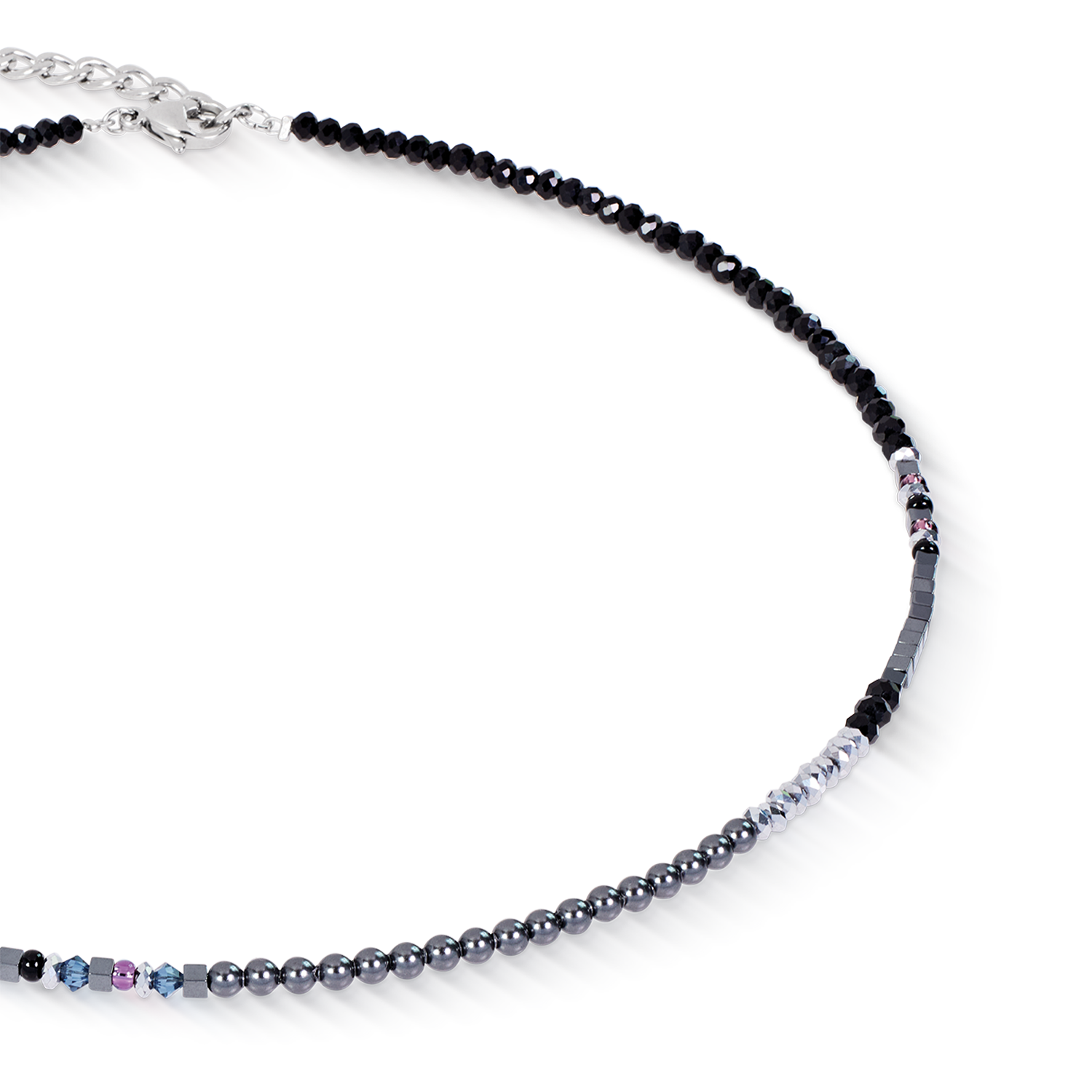 Collana Fusion Offset Graphic grigio-nero