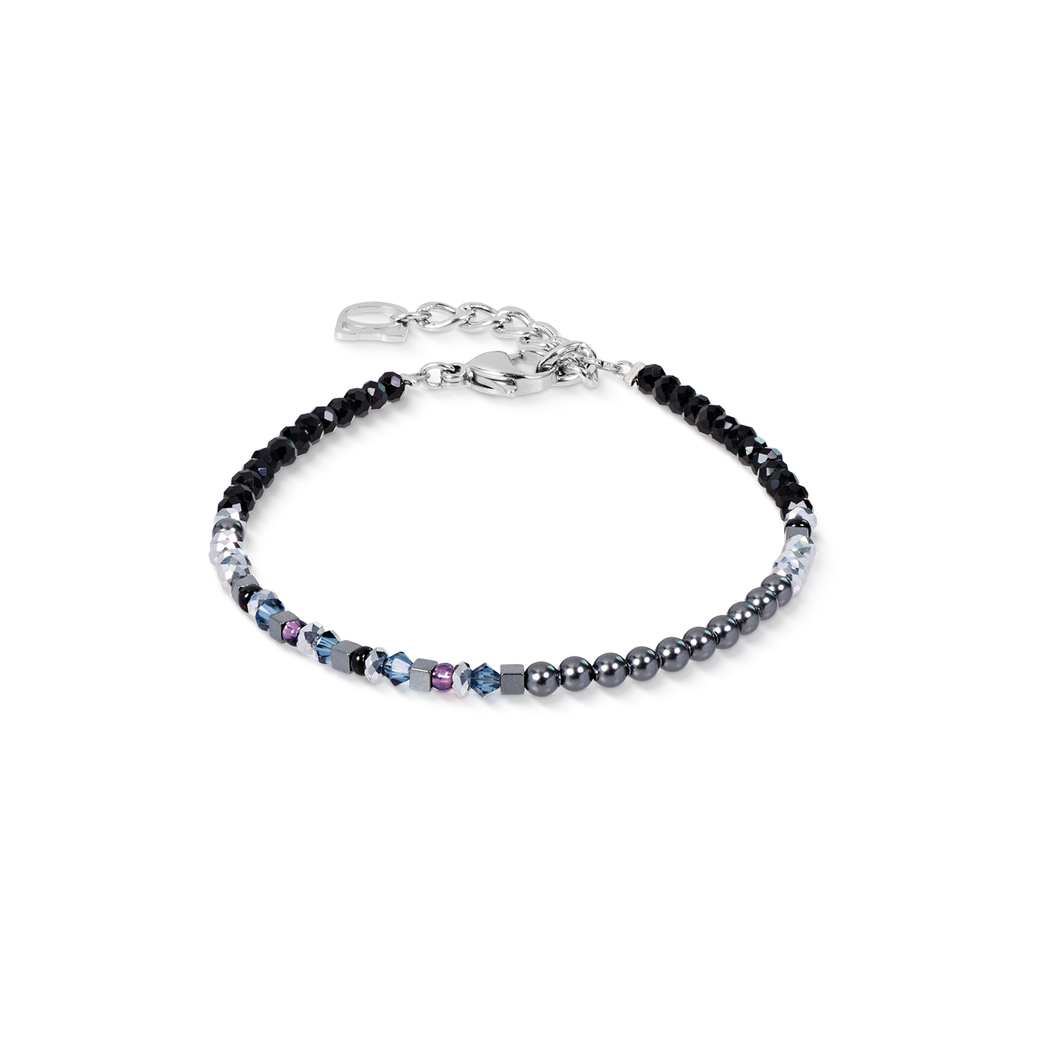 Bracciale Fusion Offset Graphic grigio-nero
