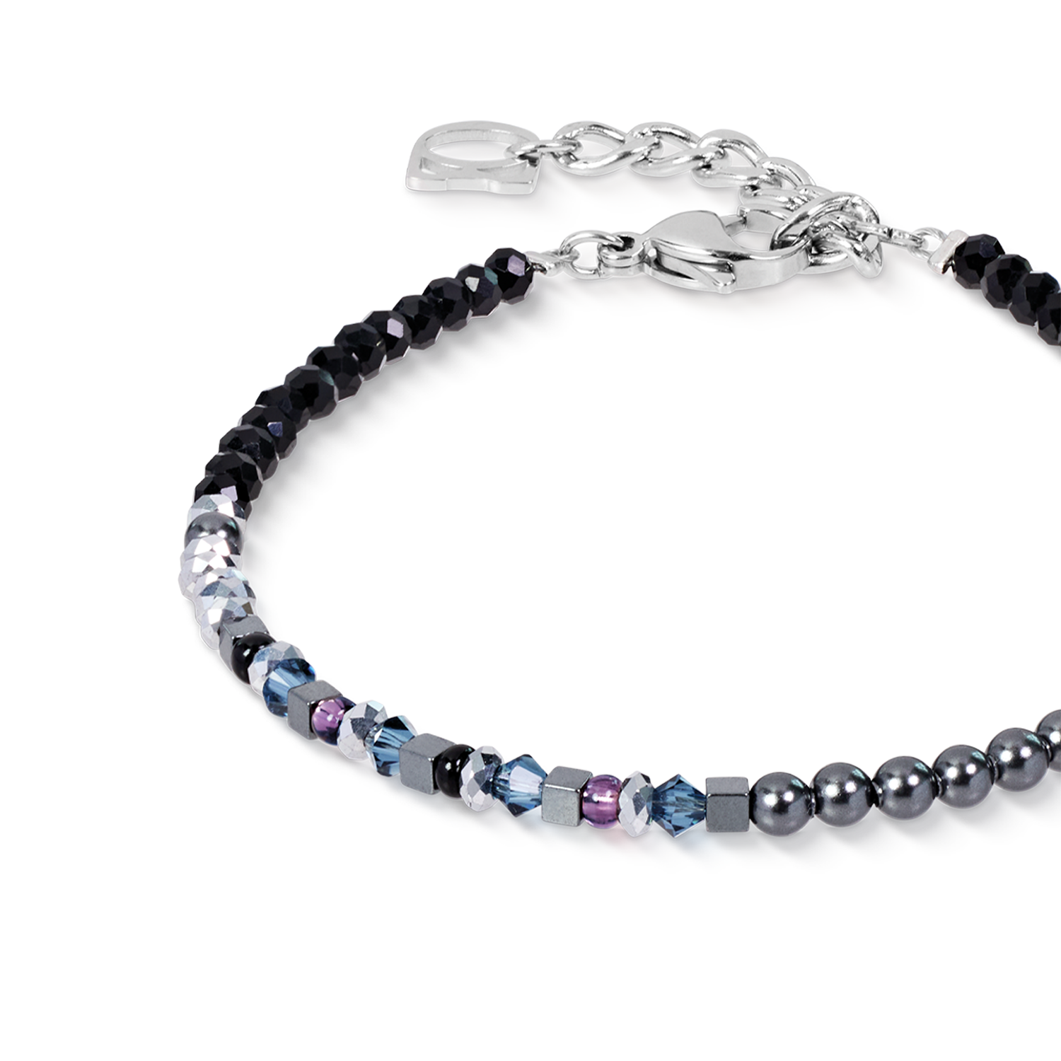 Bracciale Fusion Offset Graphic grigio-nero