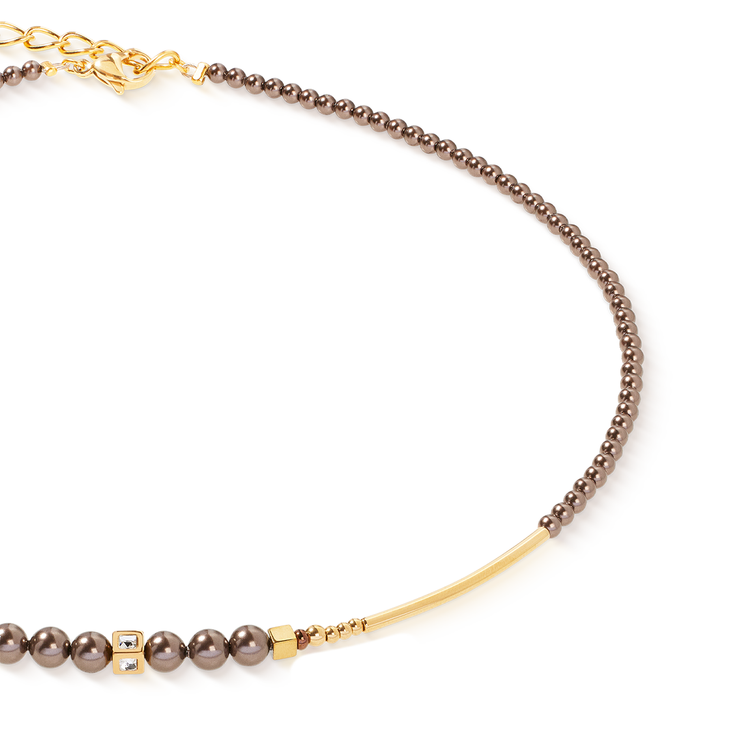 Collana Shimmering Princess Pearls oro-marrone