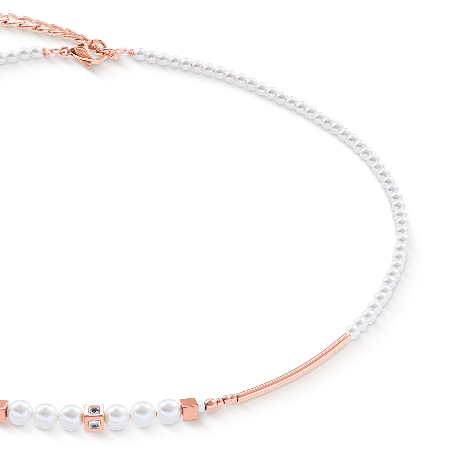 Collana Shimmering Princess Pearls oro rosa-bianco