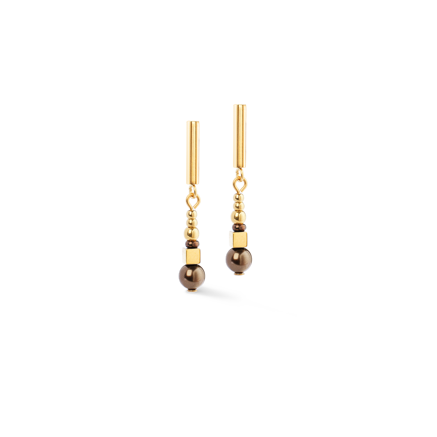 Orecchini Shimmering Princess Pearls oro-marrone