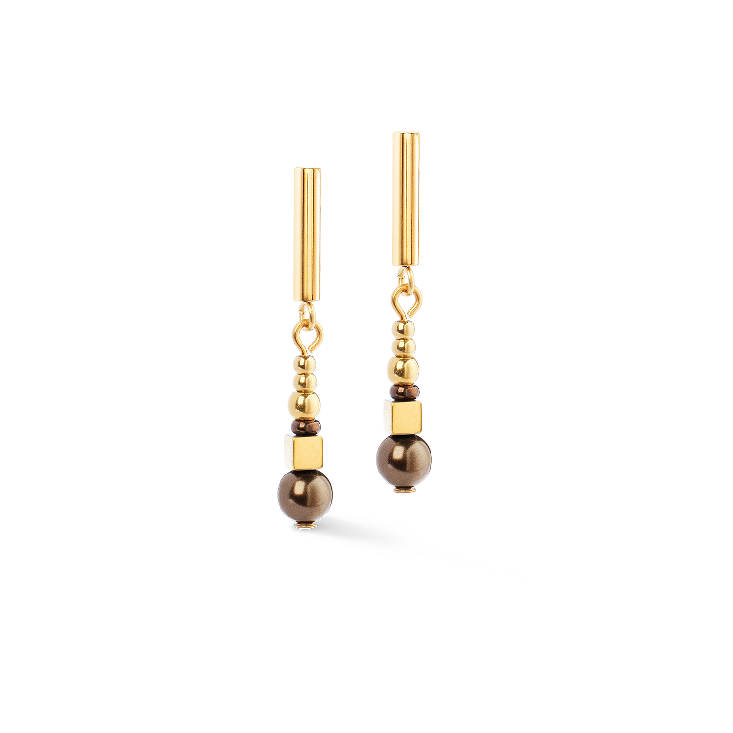 Orecchini Shimmering Princess Pearls oro-marrone