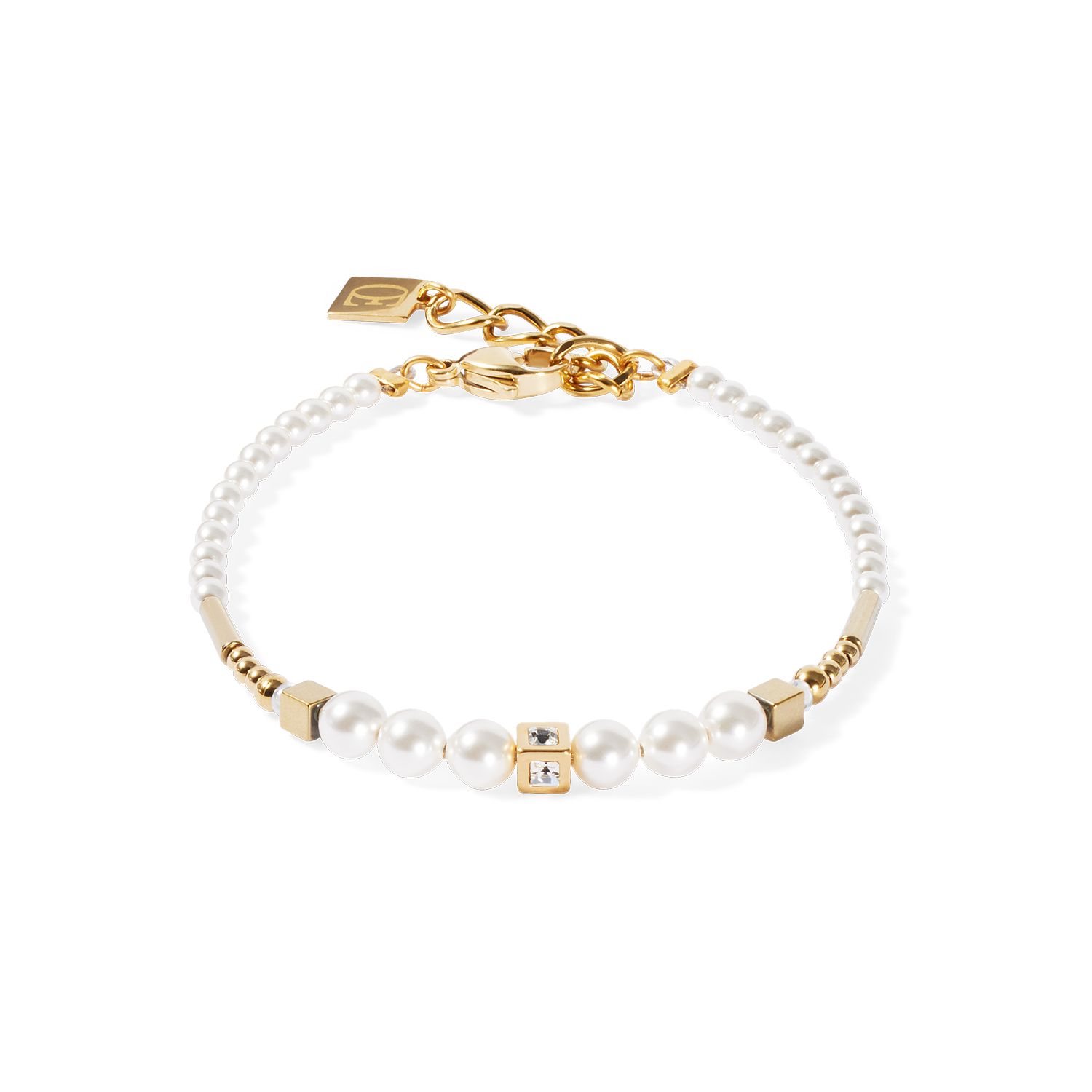 Bracciale Shimmering Princess Pearls oro-bianco