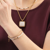 Bracciale Shimmering Princess Pearls oro-bianco