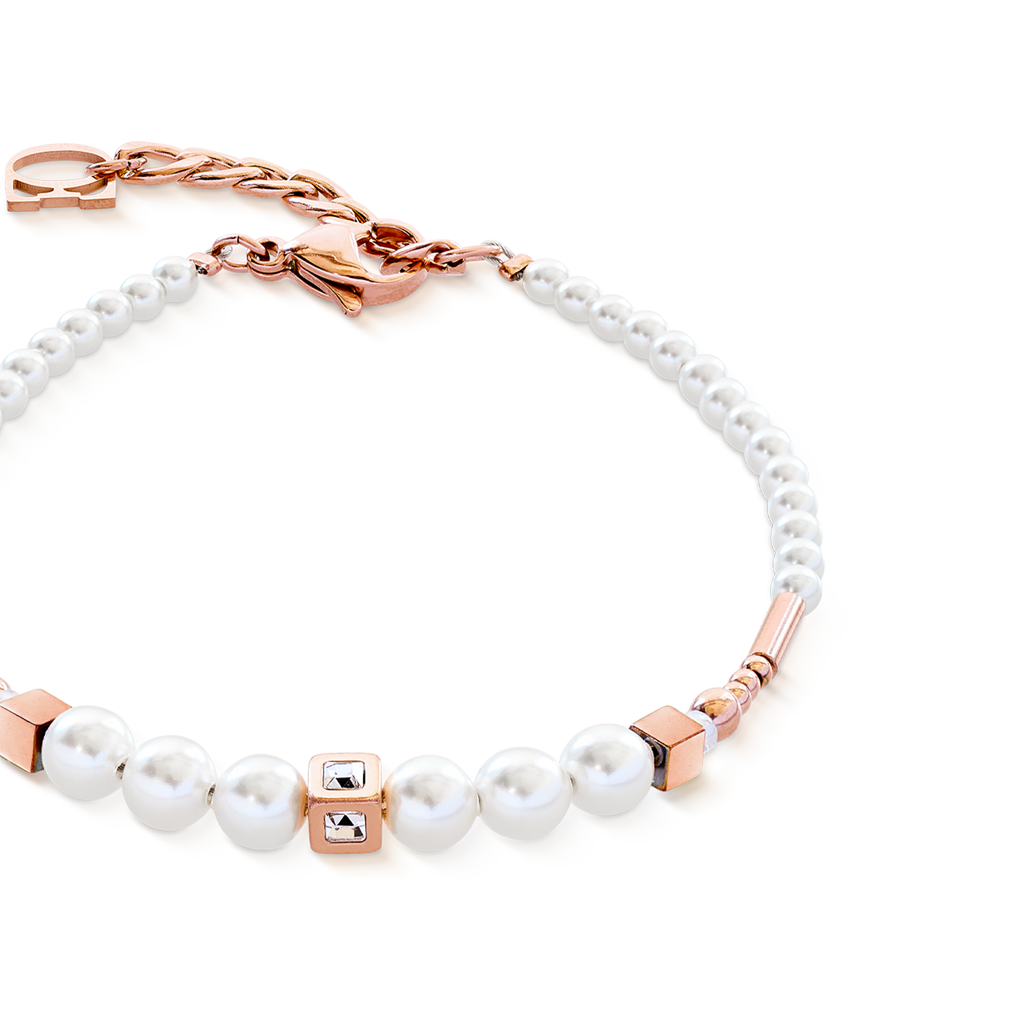 Bracciale Shimmering Princess Pearls oro rosa bianco